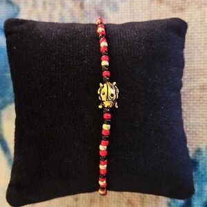 Ladybug Beaded Bracelet